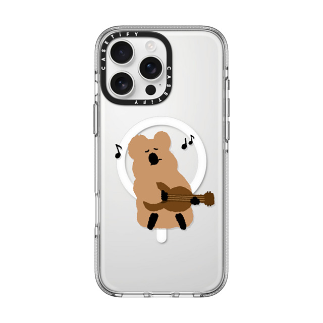 Dinotaeng x CASETiFY iPhone 16 Pro Max Case Cartoon クリア クリア ケース MagSafe対応 Ukulele Quokka Back to School Dinotaeng x CASETiFY iPhone 16 Pro Max Case Cartoon クリア クリア ケース MagSafe対応 Ukulele Quokka Back to School