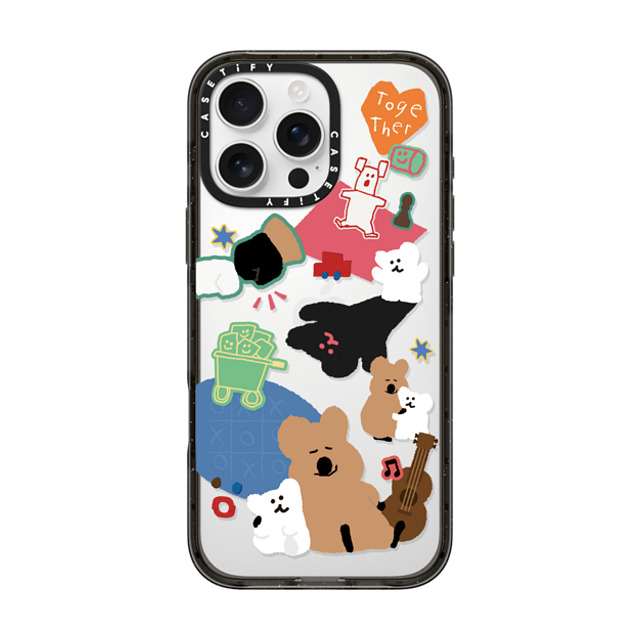 Dinotaeng x CASETiFY iPhone 16 Pro Max ケース ブラック インパクトケース Q & B Together