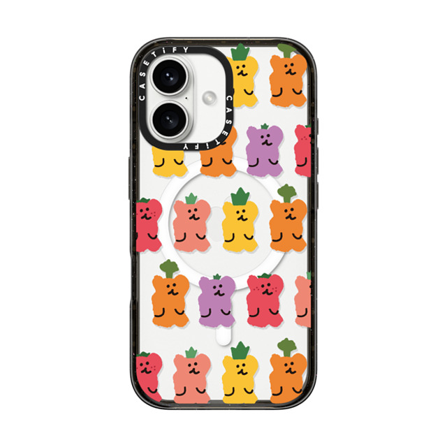 Dinotaeng x CASETiFY iPhone 16 ケース Cartoon ブラック インパクトケース MagSafe対応 Fruity Bobo Father's Day Dinotaeng x CASETiFY iPhone 16 ケース Cartoon ブラック インパクトケース MagSafe対応 Fruity Bobo Father's Day