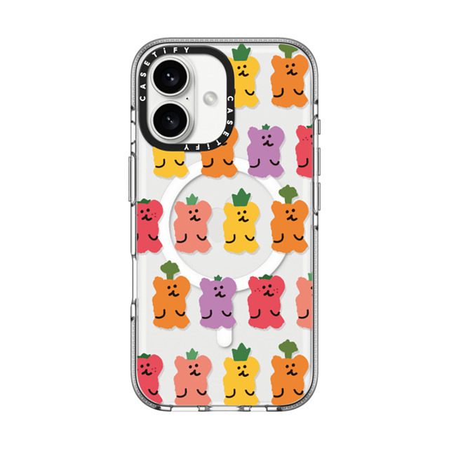 Dinotaeng x CASETiFY iPhone 16 ケース Cartoon クリア クリア ケース MagSafe対応 Fruity Bobo Father's Day Dinotaeng x CASETiFY iPhone 16 ケース Cartoon クリア クリア ケース MagSafe対応 Fruity Bobo Father's Day