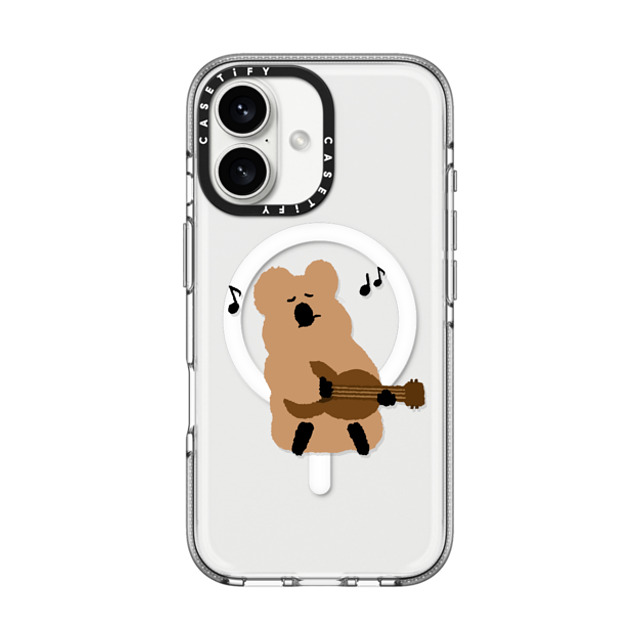 Dinotaeng x CASETiFY iPhone 16 ケース Cartoon クリア クリア ケース MagSafe対応 Ukulele Quokka Back to School Dinotaeng x CASETiFY iPhone 16 ケース Cartoon クリア クリア ケース MagSafe対応 Ukulele Quokka Back to School