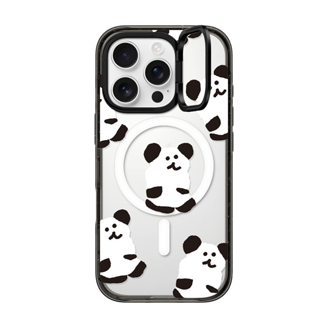 Dinotaeng x CASETiFY iPhone 16 Pro ケース ブラック インパクトリングスタンドケース MagSafe対応 Oreo Bobo