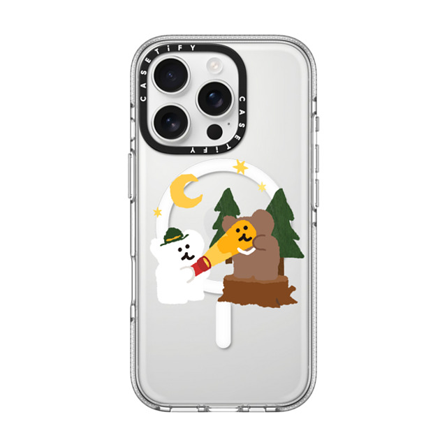 Dinotaeng x CASETiFY iPhone 16 Pro ケース クリア クリア ケース MagSafe対応 Bear in Area