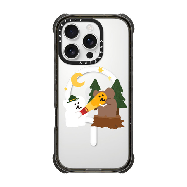 Dinotaeng x CASETiFY iPhone 16 Pro ケース Bear,Cartoon ブラック ウルトラ インパクトケース MagSafe 対応 Bear in Area Father's Day Dinotaeng x CASETiFY iPhone 16 Pro ケース Bear,Cartoon ブラック ウルトラ インパクトケース MagSafe 対応 Bear in Area Father's Day