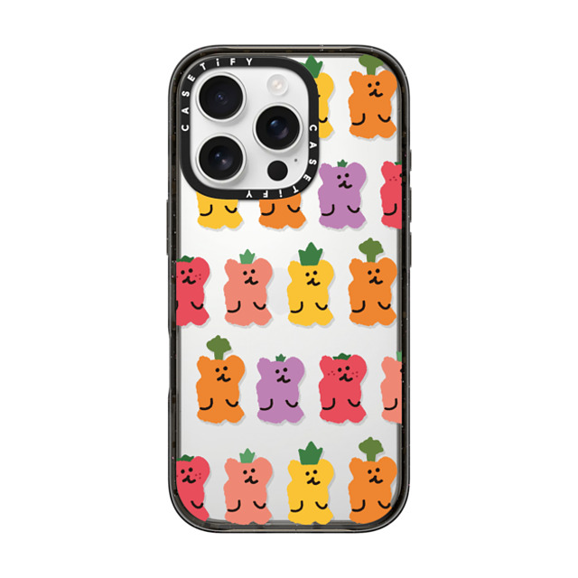 Dinotaeng x CASETiFY iPhone 16 Pro Case Cartoon Black インパクトケース Fruity Bobo Mother's Day Dinotaeng x CASETiFY iPhone 16 Pro Case Cartoon Black インパクトケース Fruity Bobo Mother's Day