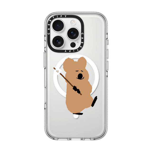 Dinotaeng x CASETiFY iPhone 16 Pro ケース クリア クリア ケース MagSafe対応 Walking Quokka