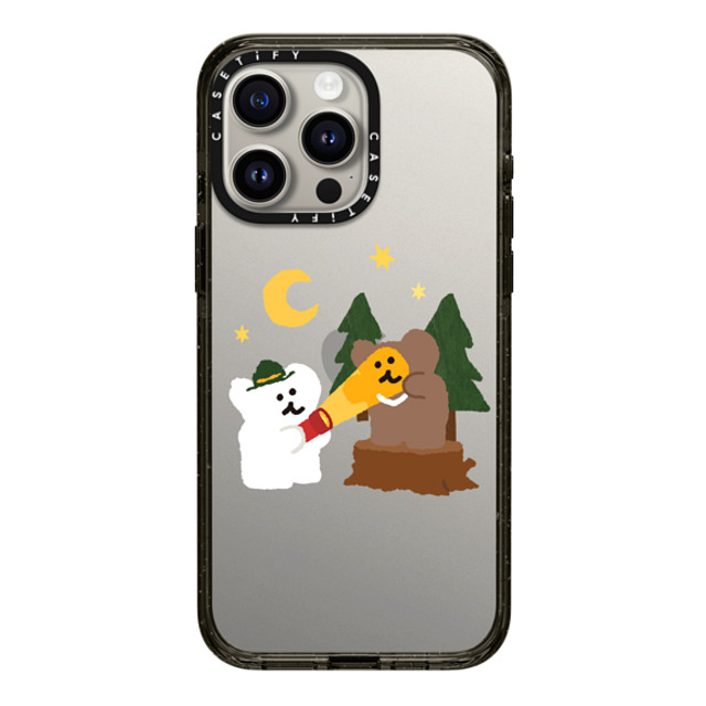 Dinotaeng x CASETiFY iPhone 15 Pro Max ケース ブラック インパクトケース Bear in Area