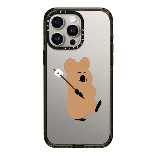 Dinotaeng x CASETiFY iPhone 15 Pro Max ケース ブラック インパクトケース Walking Quokka