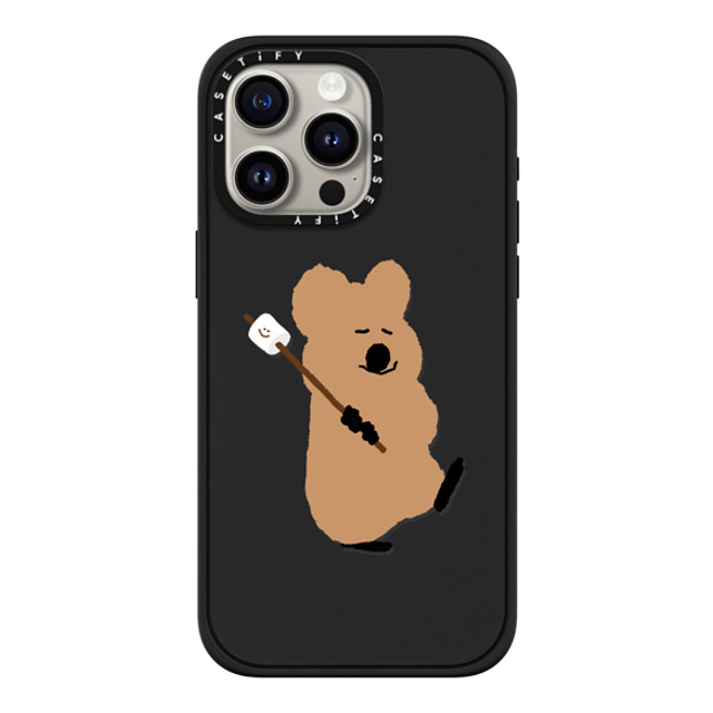 Dinotaeng x CASETiFY iPhone 15 Pro Max ケース マットブラック インパクトケース MagSafe対応 Walking Quokka