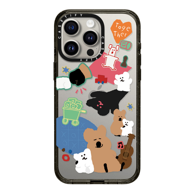 Dinotaeng x CASETiFY iPhone 15 Pro Max ケース ブラック インパクトケース Q & B Together