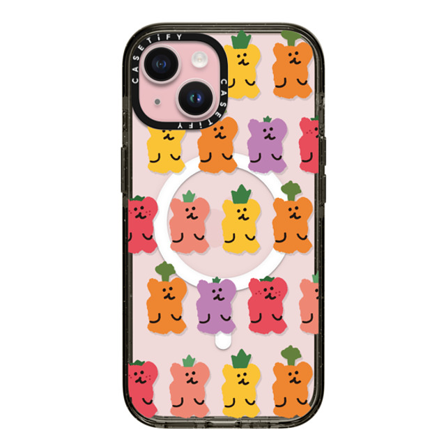 Dinotaeng x CASETiFY iPhone 15 ケース Cartoon ブラック インパクトケース MagSafe対応 Fruity Bobo Mother's Day Dinotaeng x CASETiFY iPhone 15 ケース Cartoon ブラック インパクトケース MagSafe対応 Fruity Bobo Mother's Day