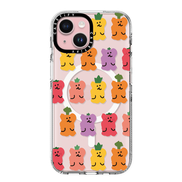Dinotaeng x CASETiFY iPhone 15 ケース Cartoon クリア クリア ケース MagSafe対応 Fruity Bobo Father's Day Dinotaeng x CASETiFY iPhone 15 ケース Cartoon クリア クリア ケース MagSafe対応 Fruity Bobo Father's Day