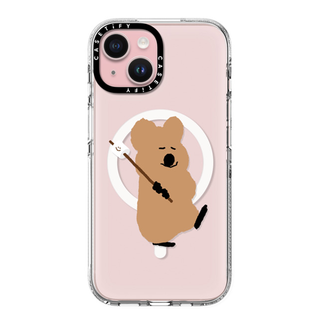 Dinotaeng x CASETiFY iPhone 15 ケース クリア クリア ケース MagSafe対応 Walking Quokka