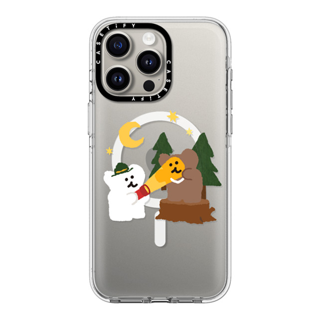 Dinotaeng x CASETiFY iPhone 15 Pro Max ケース クリア クリア ケース MagSafe対応 Bear in Area