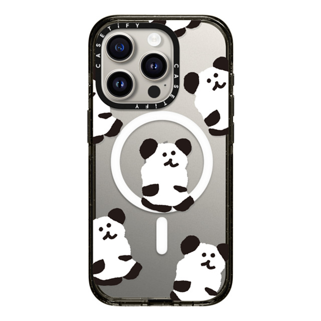 Dinotaeng x CASETiFY iPhone 15 Pro ケース ブラック インパクトケース MagSafe対応 Oreo Bobo