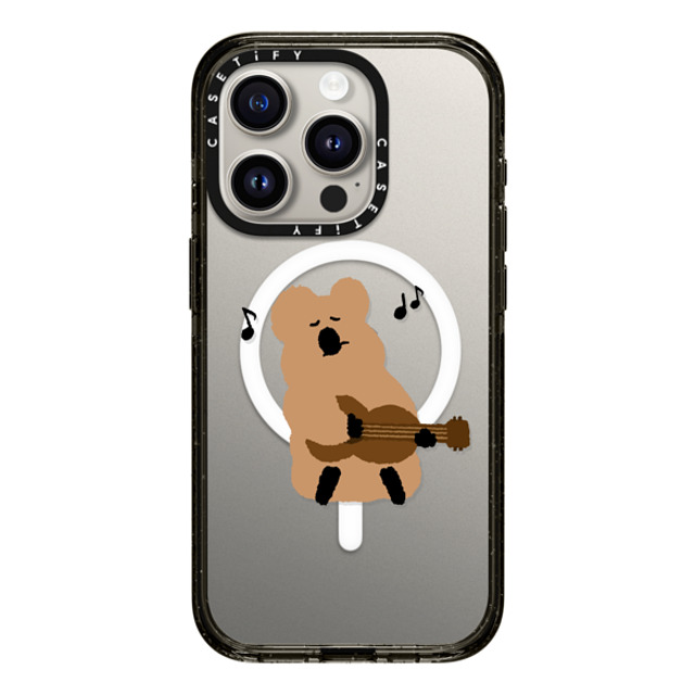 Dinotaeng x CASETiFY iPhone 15 Pro ケース Cartoon ブラック インパクトケース MagSafe対応 Ukulele Quokka Back to School Dinotaeng x CASETiFY iPhone 15 Pro ケース Cartoon ブラック インパクトケース MagSafe対応 Ukulele Quokka Back to School