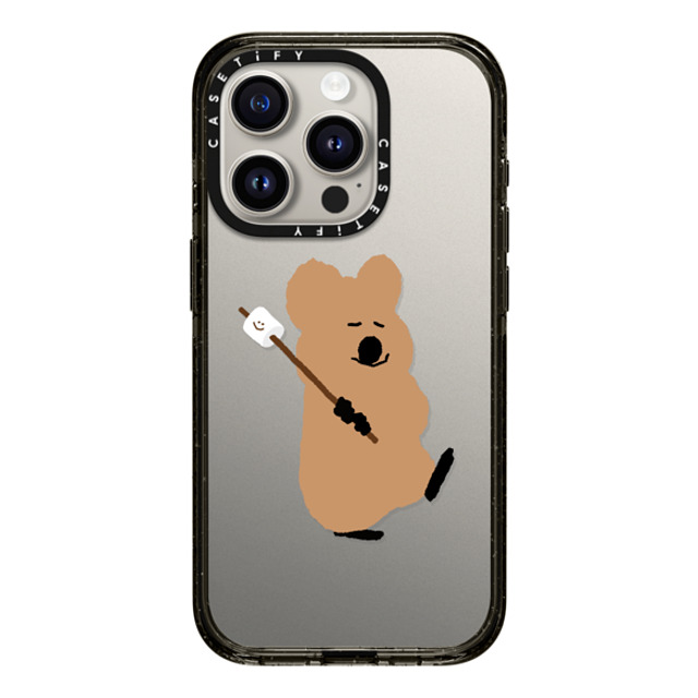 Dinotaeng x CASETiFY iPhone 15 Pro ケース ブラック インパクトケース Walking Quokka