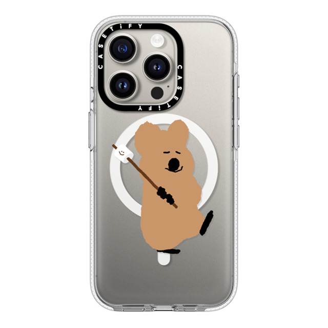 Dinotaeng x CASETiFY iPhone 15 Pro ケース クリア クリア ケース MagSafe対応 Walking Quokka