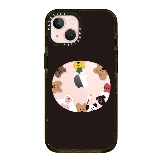 Dinotaeng x CASETiFY iPhone 13 ケース ブラック インパクトケース Anybody There?