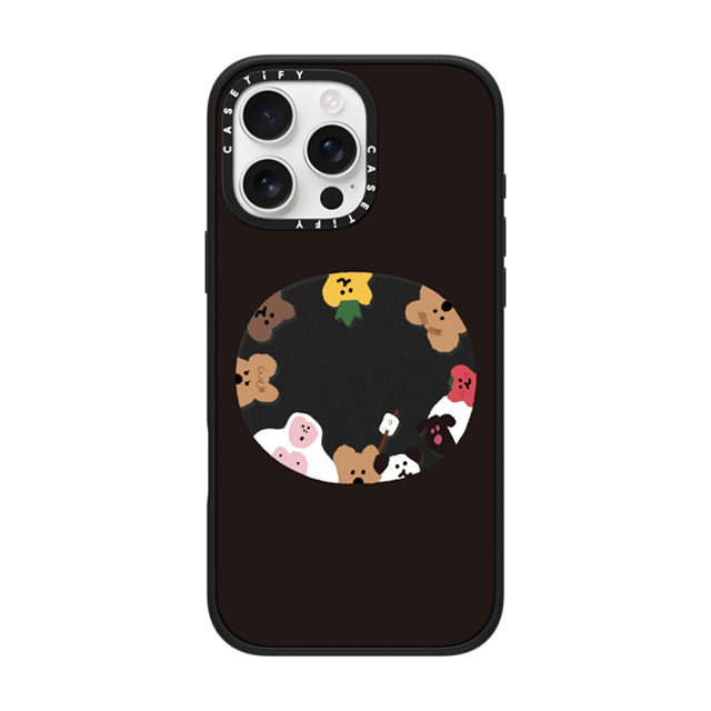 Dinotaeng x CASETiFY iPhone 16 Pro Max ケース マットブラック インパクトケース MagSafe対応 Anybody There?