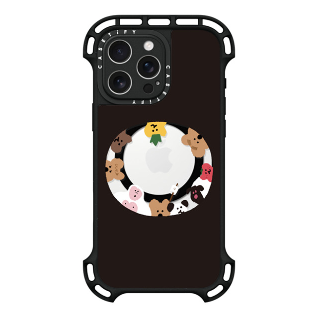 Dinotaeng x CASETiFY iPhone 16 Pro Max ケース ブラック ウルトラ バウンスケース MagSafe対応 Anybody There?