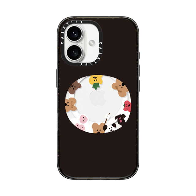 Dinotaeng x CASETiFY iPhone 16 ケース ブラック インパクトケース MagSafe対応 Anybody There?