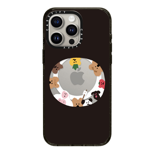 Dinotaeng x CASETiFY iPhone 15 Pro Max ケース ブラック インパクトケース MagSafe対応 Anybody There?