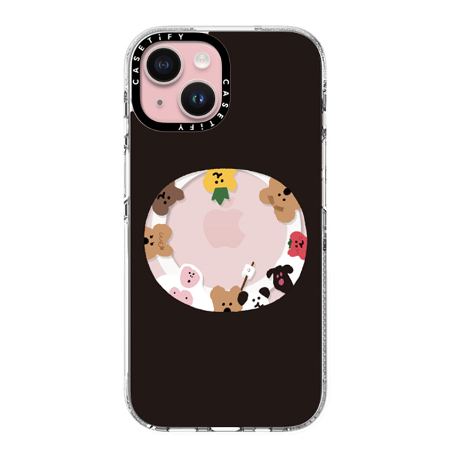 Dinotaeng x CASETiFY iPhone 15 ケース クリア クリア ケース MagSafe対応 Anybody There?