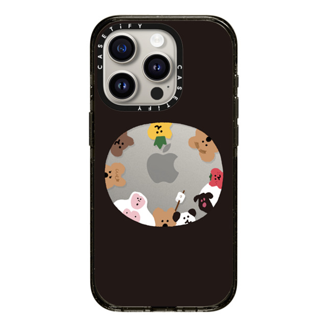 Dinotaeng x CASETiFY iPhone 15 Pro ケース ブラック インパクトケース Anybody There?