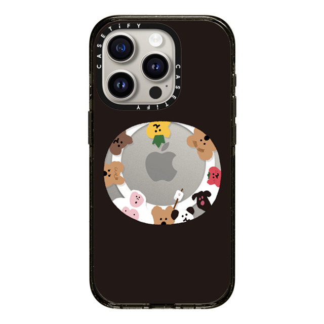 Dinotaeng x CASETiFY iPhone 15 Pro ケース ブラック インパクトケース MagSafe対応 Anybody There?