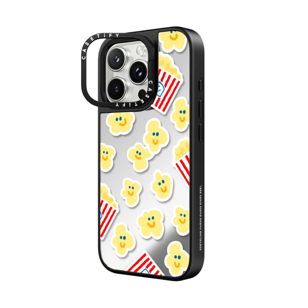 Mirror Ring Stand iPhone 16 Pro Max Case MagSafe Compatible - POPCORN EVERYWHERE!