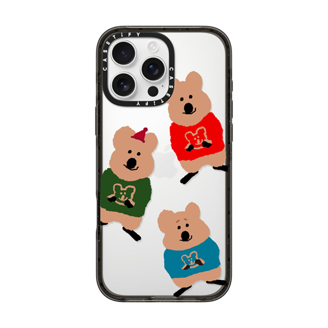 Dinotaeng x CASETiFY iPhone 16 Pro Max ケース ブラック インパクトケース Quokka Trio