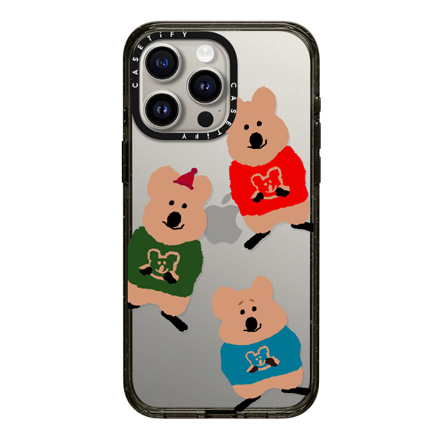 Dinotaeng x CASETiFY iPhone 15 Pro Max ケース ブラック インパクトケース Quokka Trio