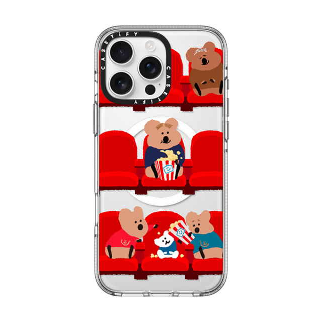 Dinotaeng x CASETiFY iPhone 16 Pro Max ケース クリア クリア ケース MagSafe対応 Popcorn Please!