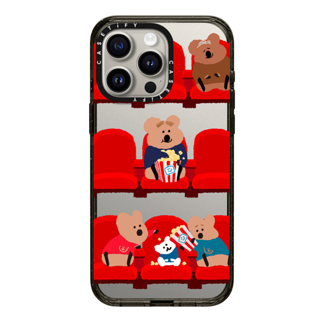 Dinotaeng x CASETiFY iPhone 15 Pro Max ケース ブラック インパクトケース Popcorn Please!