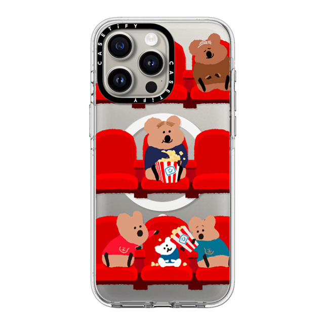 Dinotaeng x CASETiFY iPhone 15 Pro Max ケース クリア クリア ケース MagSafe対応 Popcorn Please!