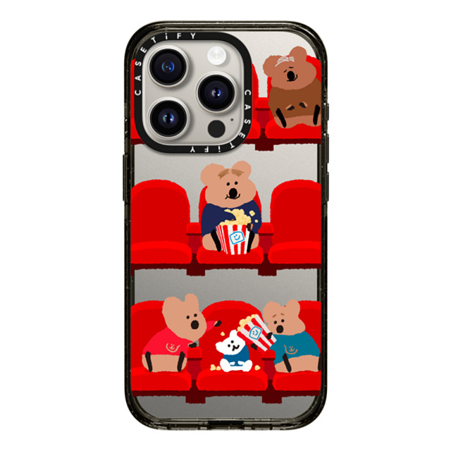 Dinotaeng x CASETiFY iPhone 15 Pro ケース ブラック インパクトケース Popcorn Please!