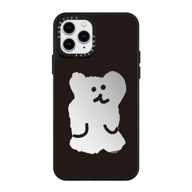 Dinotaeng x CASETiFY iPhone 11 Pro ケース Silver on Black ミラーケース Big Bobo