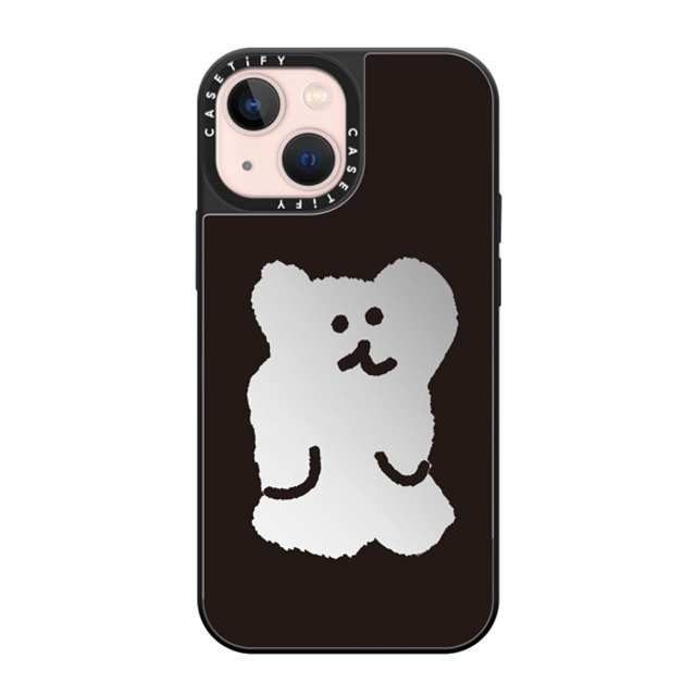 Dinotaeng x CASETiFY iPhone 13 Mini Case Cartoon Silver on Black ミラーケース MagSafe対応 Big Bobo Mother's Day Dinotaeng x CASETiFY iPhone 13 Mini Case Cartoon Silver on Black ミラーケース MagSafe対応 Big Bobo Mother's Day