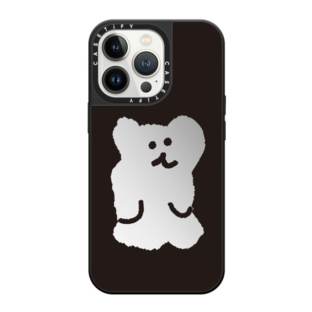 Dinotaeng x CASETiFY iPhone 13 Pro Case Cartoon Silver on Black ミラーケース MagSafe対応 Big Bobo Mother's Day Dinotaeng x CASETiFY iPhone 13 Pro Case Cartoon Silver on Black ミラーケース MagSafe対応 Big Bobo Mother's Day