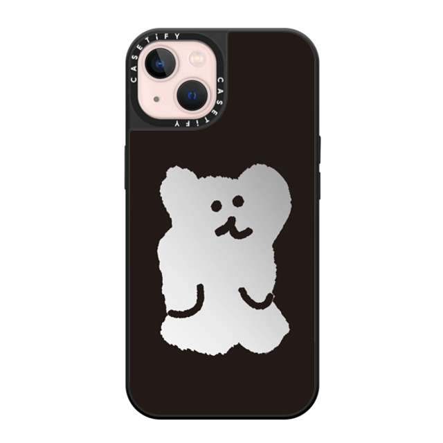 Dinotaeng x CASETiFY iPhone 13 ケース Silver on Black ミラーケース MagSafe対応 Big Bobo