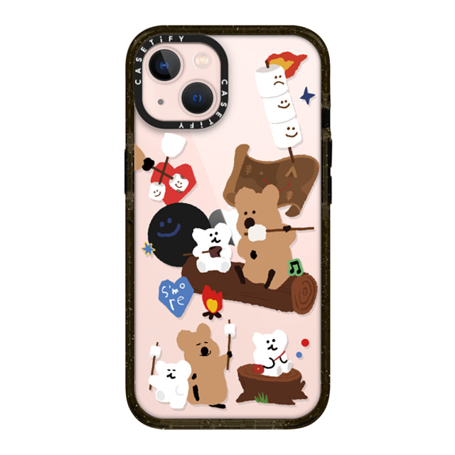 Dinotaeng x CASETiFY iPhone 13 ケース ブラック インパクトケース S'more!