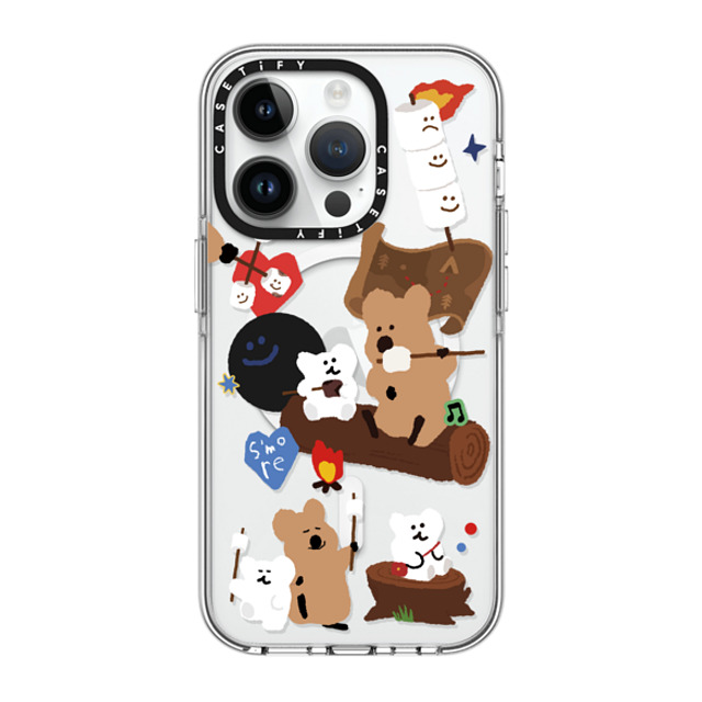 Dinotaeng x CASETiFY iPhone 14 Pro ケース クリア クリア ケース MagSafe対応 S'more!