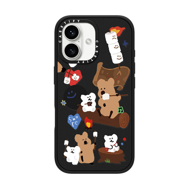 Dinotaeng x CASETiFY iPhone 16 Case Matte Black Impact Case S'more! Dinotaeng x CASETiFY iPhone 16 Case Matte Black Impact Case S'more!