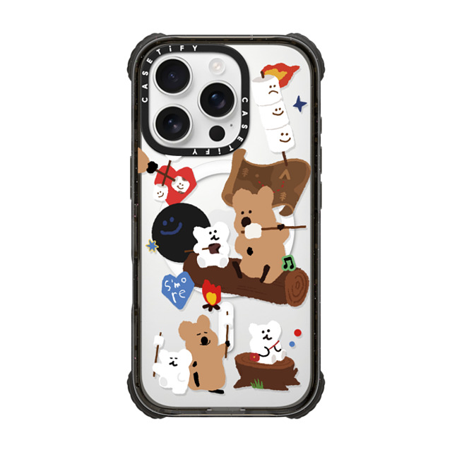 Dinotaeng x CASETiFY iPhone 16 Pro Case Cartoon Black ウルトラ インパクトケース MagSafe 対応 S'more! Father's Day Dinotaeng x CASETiFY iPhone 16 Pro Case Cartoon Black ウルトラ インパクトケース MagSafe 対応 S'more! Father's Day