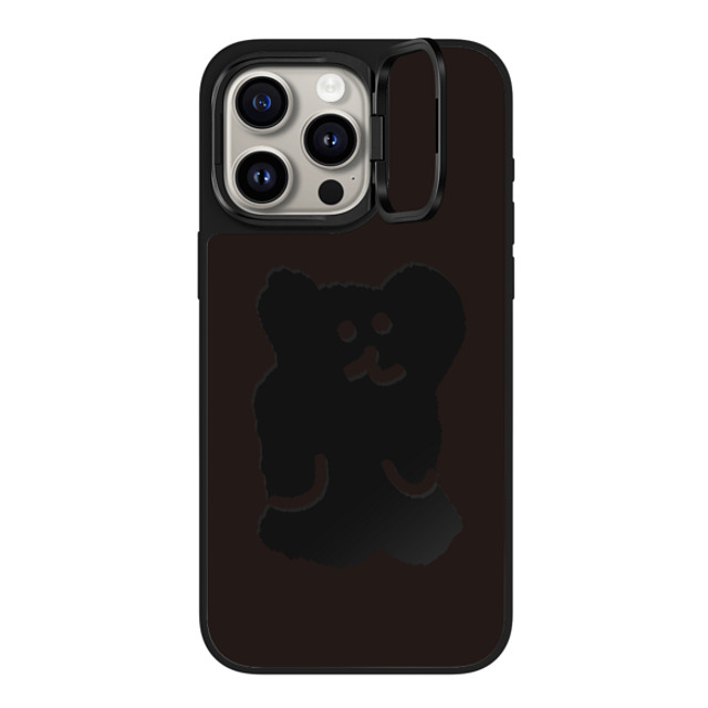 Dinotaeng x CASETiFY iPhone 15 Pro Max ケース Black on Black ミラー リングスタンドケース MagSafe対応 Big Bobo
