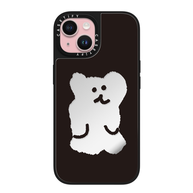 Dinotaeng x CASETiFY iPhone 15 Case Cartoon Silver on Black ミラーケース MagSafe対応 Big Bobo Back to School Dinotaeng x CASETiFY iPhone 15 Case Cartoon Silver on Black ミラーケース MagSafe対応 Big Bobo Back to School