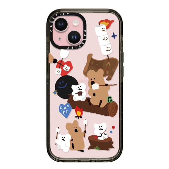 Dinotaeng x CASETiFY iPhone 15 ケース ブラック インパクトケース S'more!