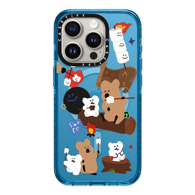 Dinotaeng x CASETiFY iPhone 15 Pro ケース Cartoon Cyan Blue インパクトケース MagSafe対応 S'more! Back to School Dinotaeng x CASETiFY iPhone 15 Pro ケース Cartoon Cyan Blue インパクトケース MagSafe対応 S'more! Back to School