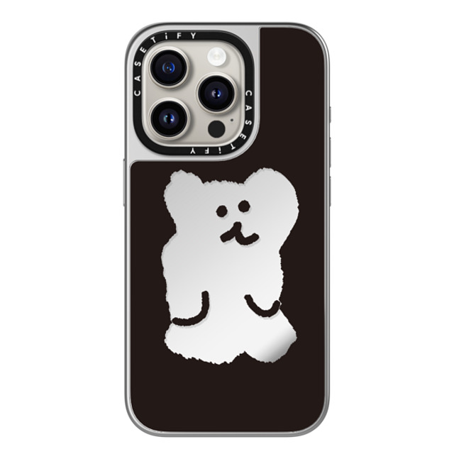 Dinotaeng x CASETiFY iPhone 15 Pro ケース Cartoon シルバー (シルバーバンパー) ミラーケース MagSafe対応 Big Bobo Back to School Dinotaeng x CASETiFY iPhone 15 Pro ケース Cartoon シルバー (シルバーバンパー) ミラーケース MagSafe対応 Big Bobo Back to School